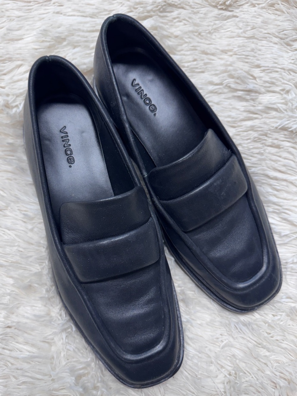 Vince Chunky Leather Loafers - Women’s 8, Black